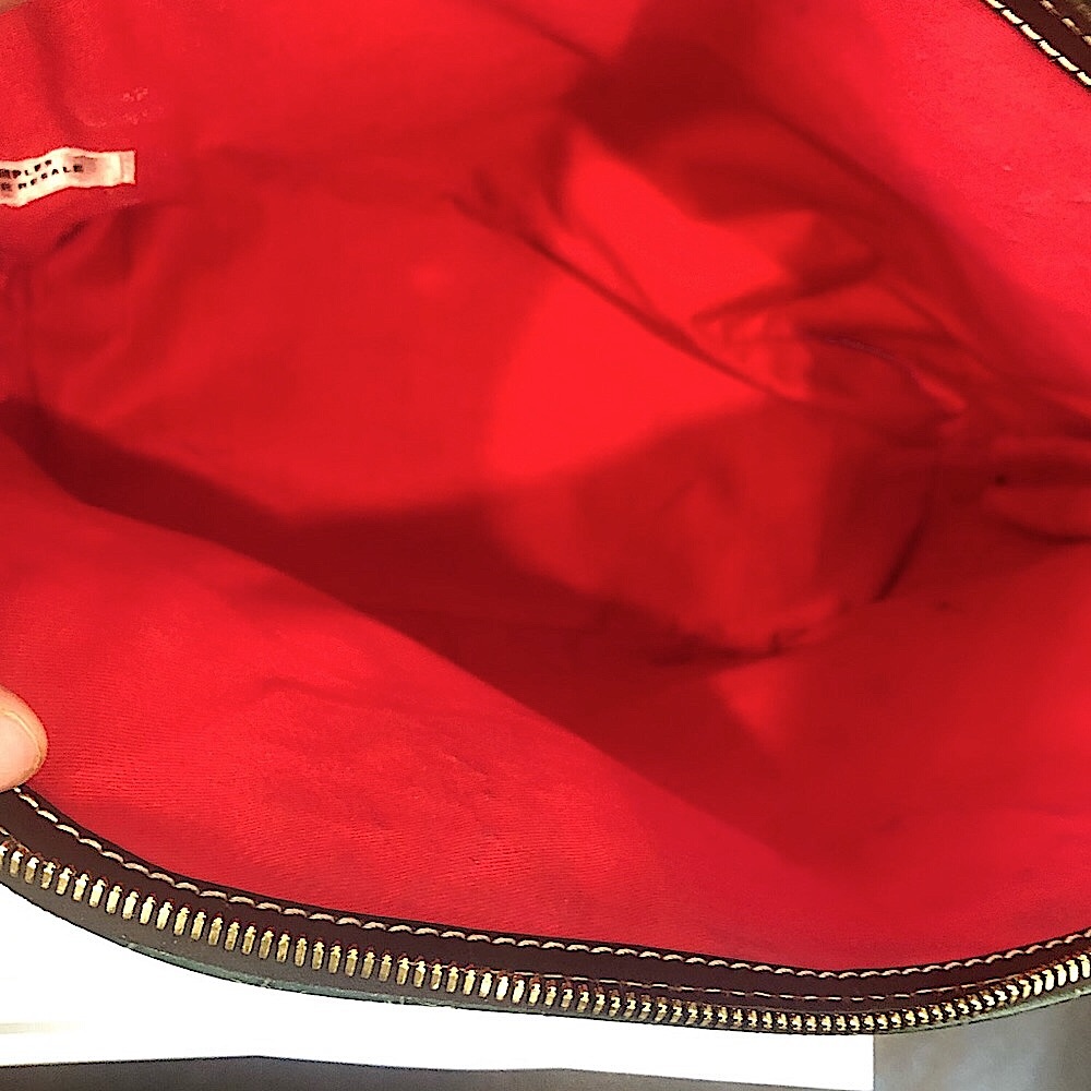 DOONEY & BOURKE Turquoise Croc Embossed & Brown Leather Handles Dome Hand Bag - Picture 11 of 17